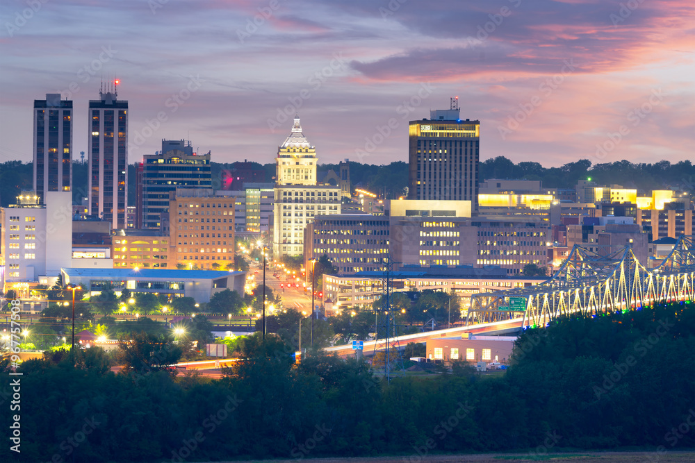 Naklejka premium Peoria, Illinois, USA Downtown