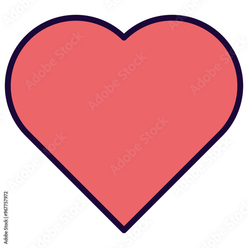 Heart Outline Color Icon