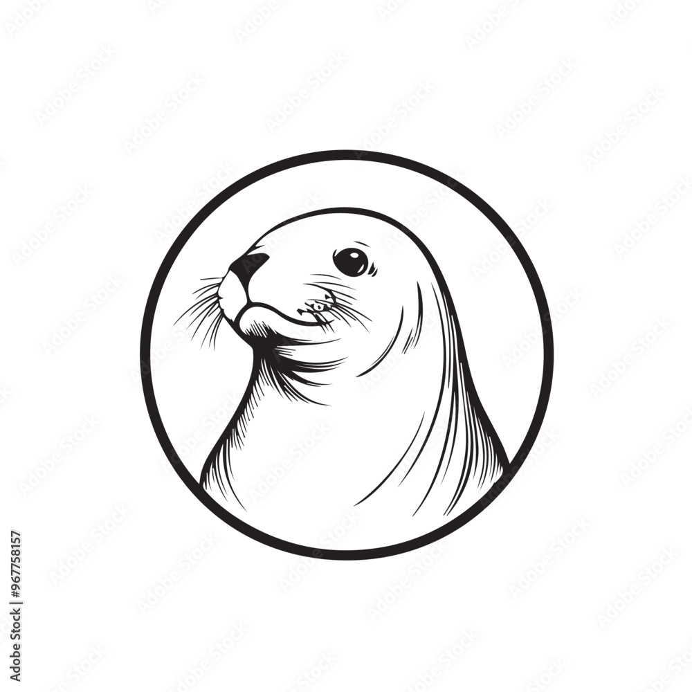 Seal in cartoon, doodle style . Image for t-shirt, web, mobile apps and ui. Isolated 2d vector illustration in logo, icon, sketch style, Eps 10, black and white. AI Generative Seal in cartoon, doodle style . Image for t-shirt, web, mobile apps and ui. Isolated 2d vector illustration in logo, icon, sketch style, Eps 10, black and white. AI Generative