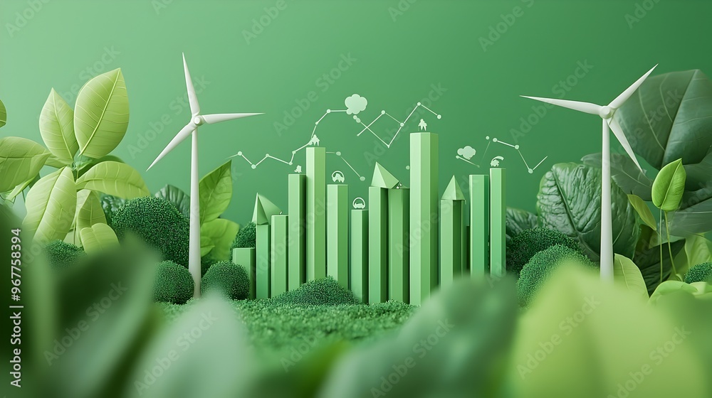 Eco-Friendly Report Design with Green Data Visualization Showcasing Climate Action Impact Eco-Friendly Report Design with Green Data Visualization Showcasing Climate Action Impact