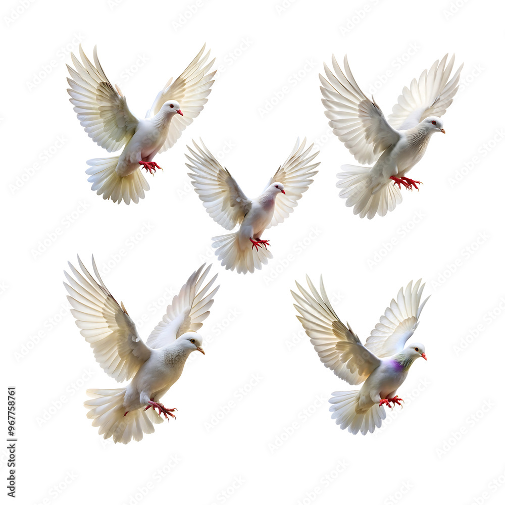 white pigeon isolated on white white pigeon isolated on white