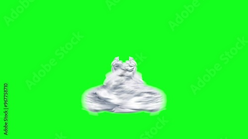 angel wings opening on green screen in High quality 4K