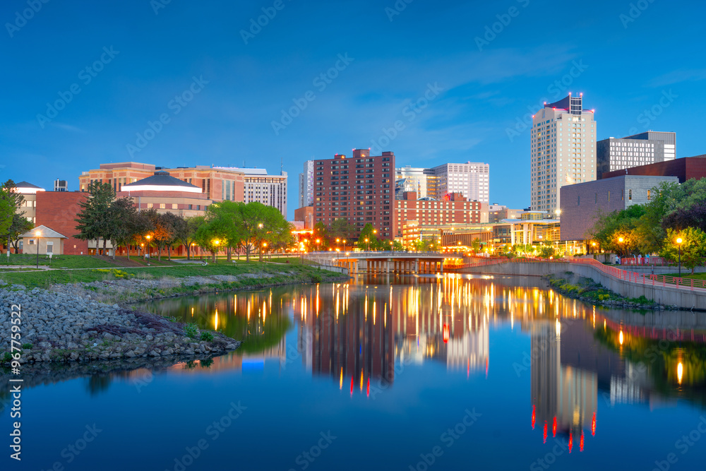 Rochester, Minnesota, USA cityscape on the Zumbro River Rochester, Minnesota, USA cityscape on the Zumbro River
