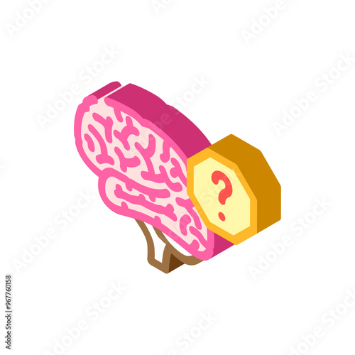 question mark brainstorm isometric icon vector. question mark brainstorm sign. isolated symbol illustration photo