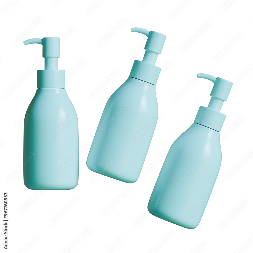 Plastic bottle pump, realistic 3D render illustration transparent PNG background Plastic bottle pump, realistic 3D render illustration transparent PNG background
