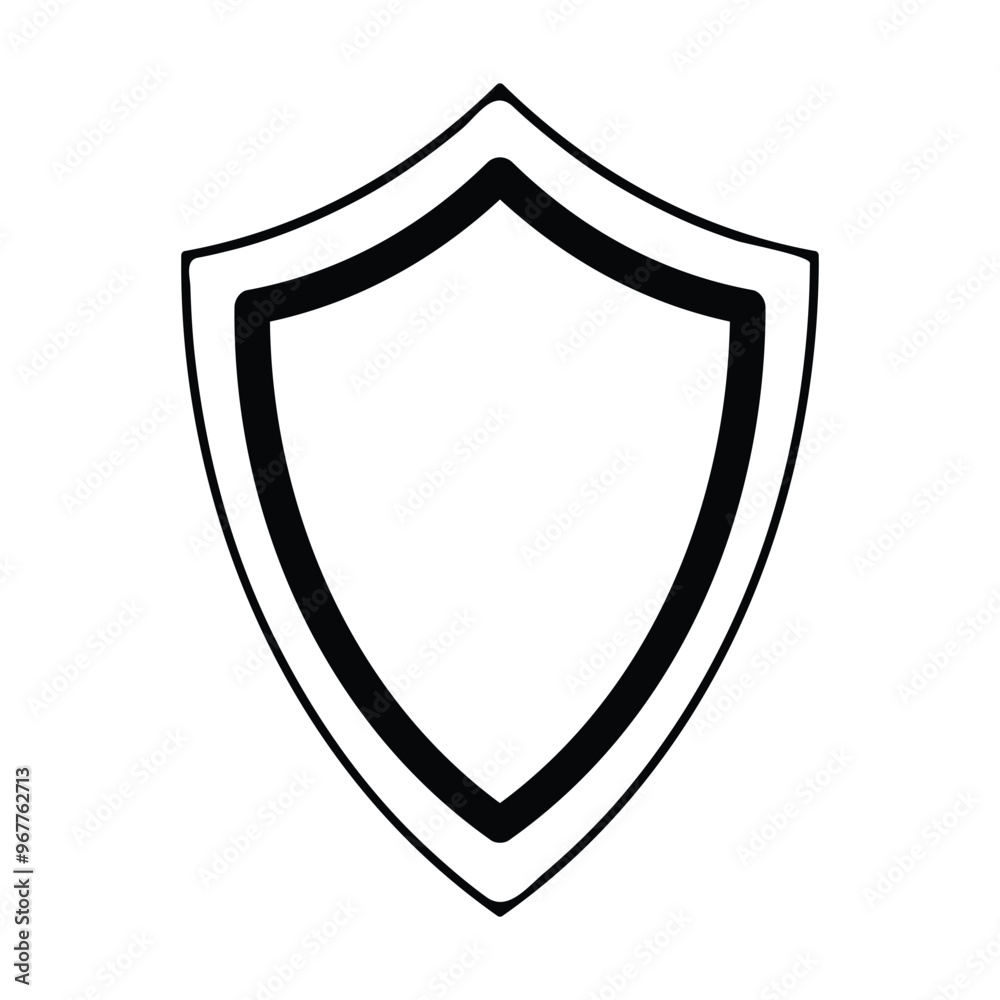 Frame shield icon element, outline border grunge shape icon, decorative doodle for design in vector illustration Frame shield icon element, outline border grunge shape icon, decorative doodle for design in vector illustration