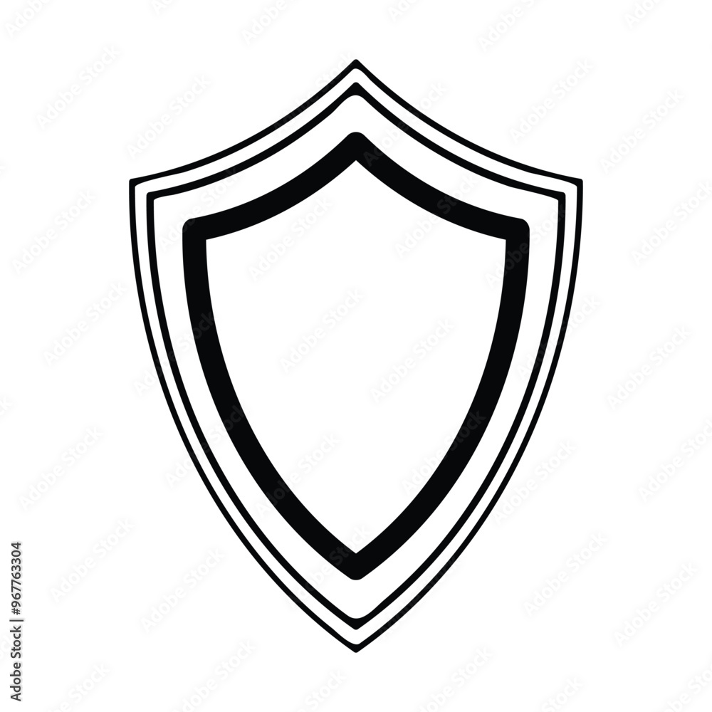 Frame shield icon element, outline border grunge shape icon, decorative doodle for design in vector illustration Frame shield icon element, outline border grunge shape icon, decorative doodle for design in vector illustration