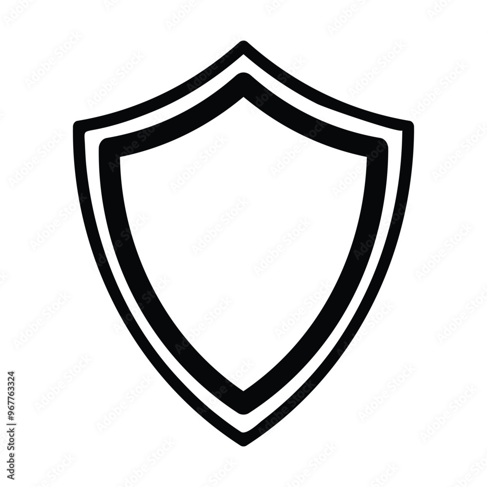 Frame shield icon element, outline border grunge shape icon, decorative doodle for design in vector illustration Frame shield icon element, outline border grunge shape icon, decorative doodle for design in vector illustration