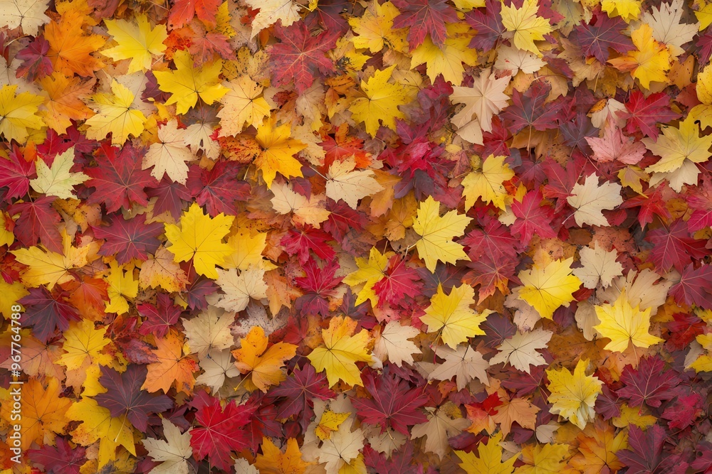 Colorful autumn leaves covering the ground creating a colorful seasonal pattern for backgrounds. Colorful autumn leaves covering the ground creating a colorful seasonal pattern for backgrounds.