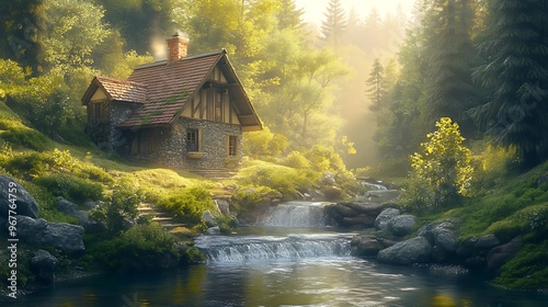Stone Cottage by the Stream