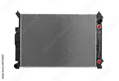 Obraz na płótnie Car radiator isolated on white. w salonie