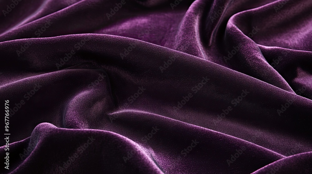 A detailed shot of velvety purple fabric with subtle lighting, highlighting the rich and smooth texture of the material A detailed shot of velvety purple fabric with subtle lighting, highlighting the rich and smooth texture of the material