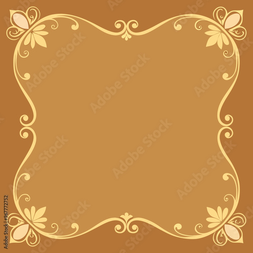 abstract floral frame