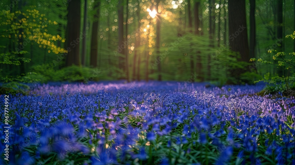 Obraz premium bluebells in the woods