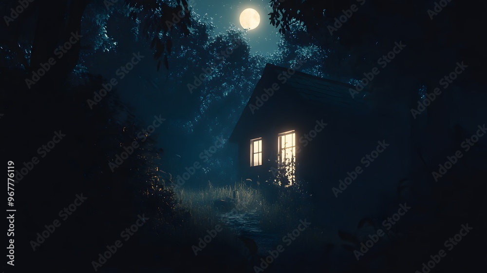Luminous Cabin in the Night Luminous Cabin in the Night