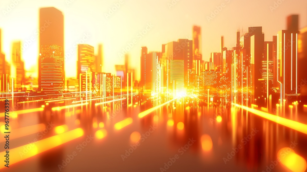 Futuristic City Powered by Fusion Reactor with Radiant Energy Waves Futuristic City Powered by Fusion Reactor with Radiant Energy Waves