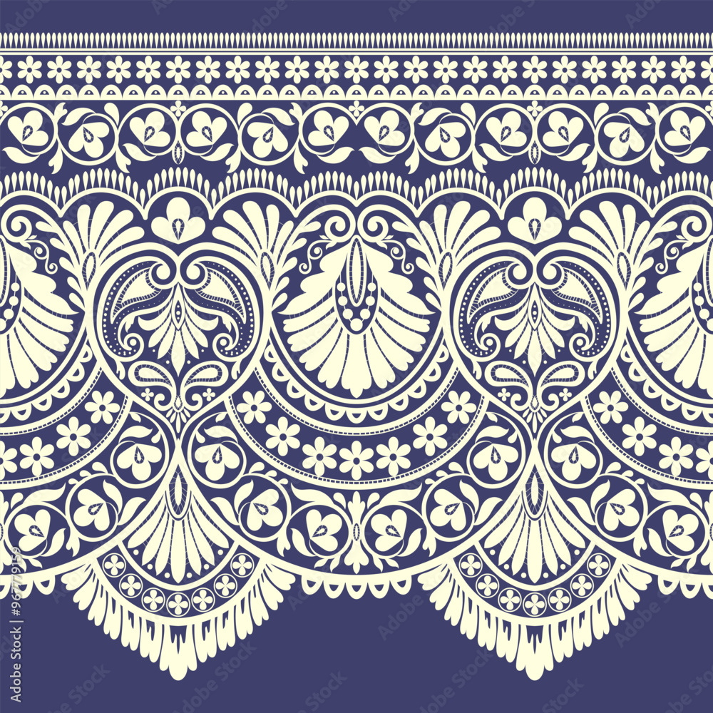 Ethnic pattern design floral lace pattern embroidery Ethnic embroidery design. Ethnic pattern design floral lace pattern embroidery Ethnic embroidery design.