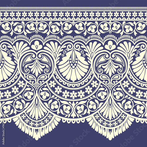 Ethnic pattern design floral lace pattern embroidery Ethnic embroidery design.