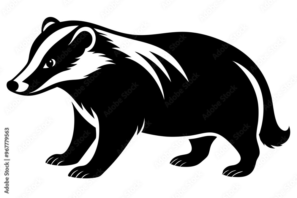 Fototapeta premium Vector illustration shows a cute sitting black bear cub and a panda, wild mammal animals isolated on white