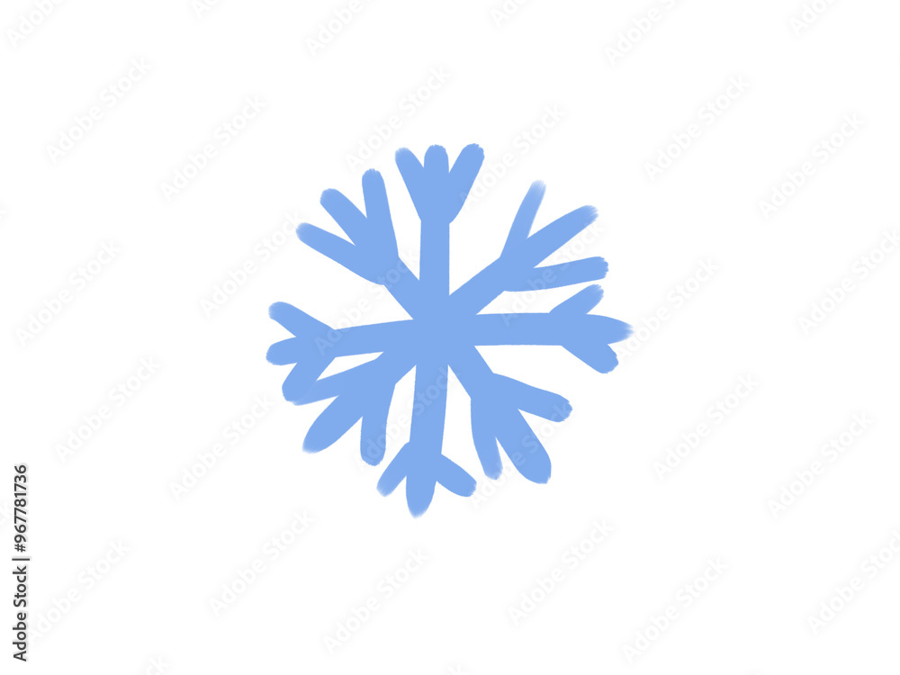 blue simple hand drawn snowflake on transparent background design element blue simple hand drawn snowflake on transparent background design element