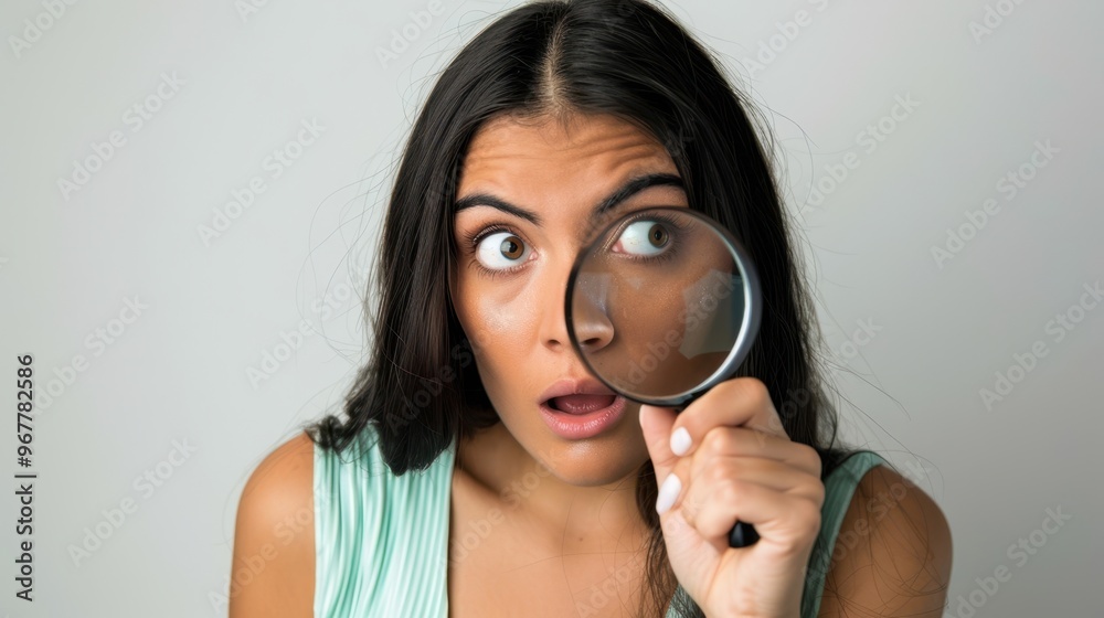 The Woman with Magnifying Glass The Woman with Magnifying Glass