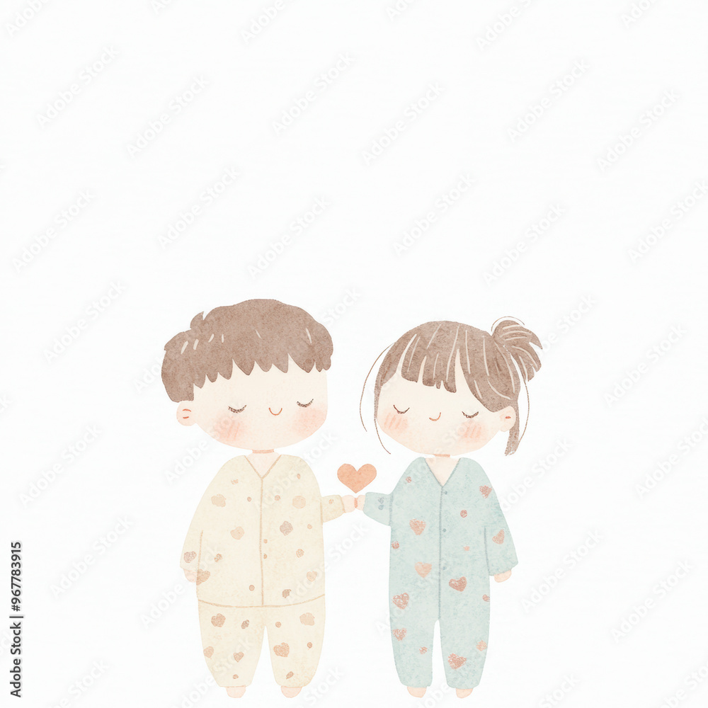Couple in Pajamas.