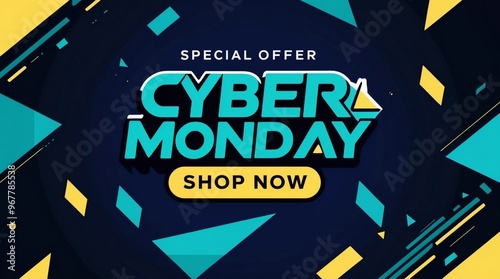 Cyber monday in flat design