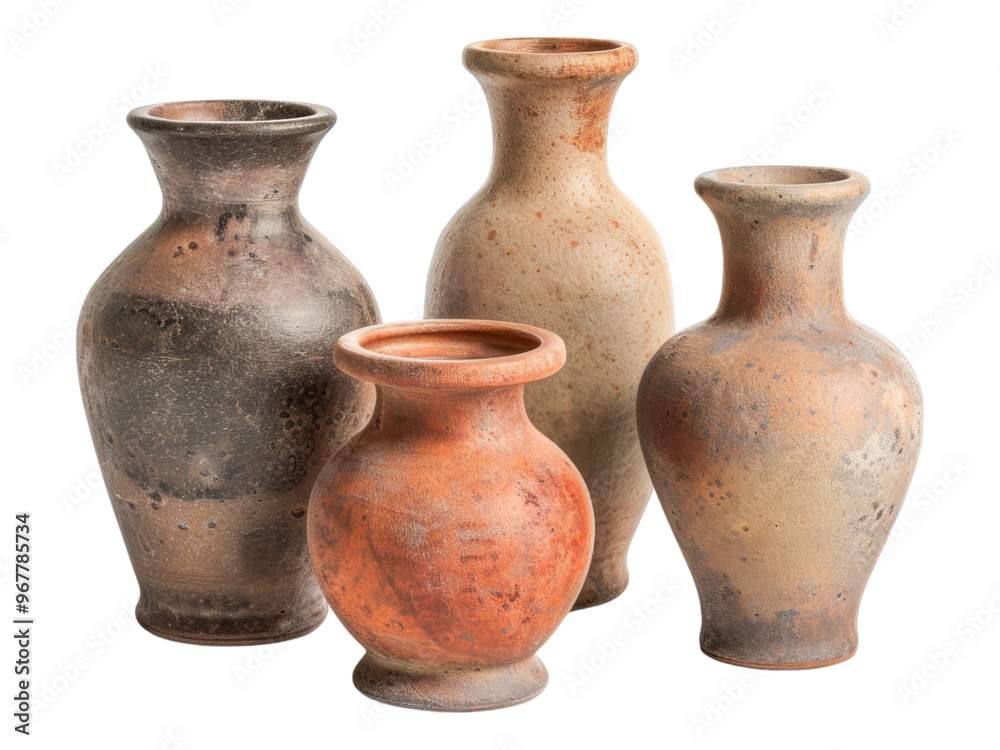 Artisanal pottery vases. PNG Artisanal pottery vases. PNG