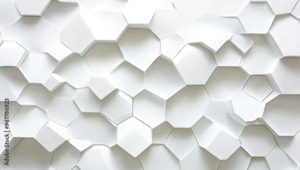 White Geometric Hexagon Pattern Abstract Background White Geometric Hexagon Pattern Abstract Background