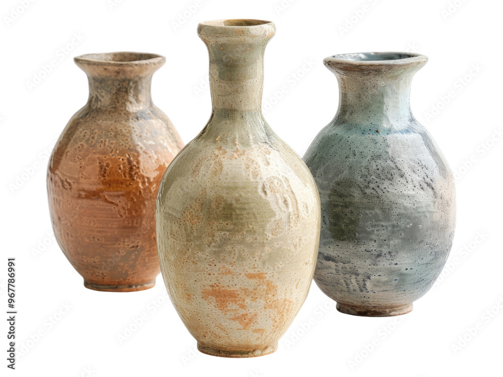 Artisanal pottery vases. PNG Artisanal pottery vases. PNG