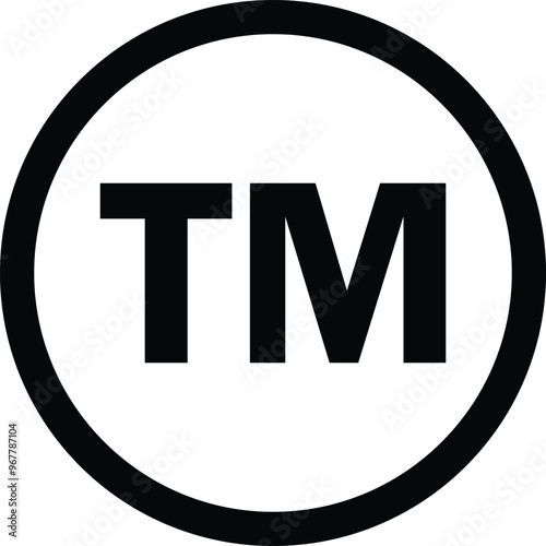 Free Download Trademark symbol, TM sign, Trade mark icon in circle, Copyright mark, intellectual legal property in circle - GFXLoad