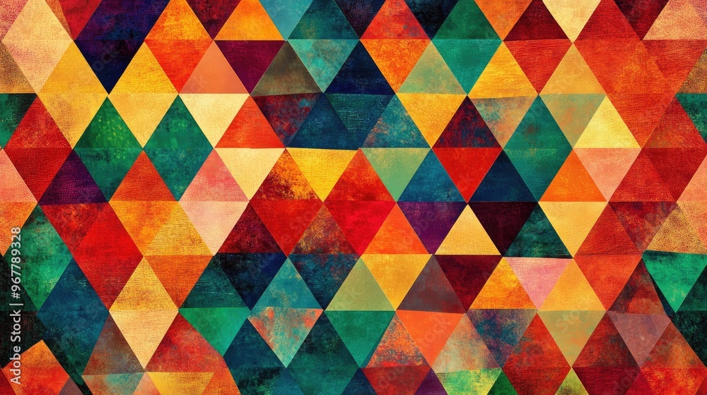 Kaleidoscope pattern of colorful triangles Kaleidoscope pattern of colorful triangles