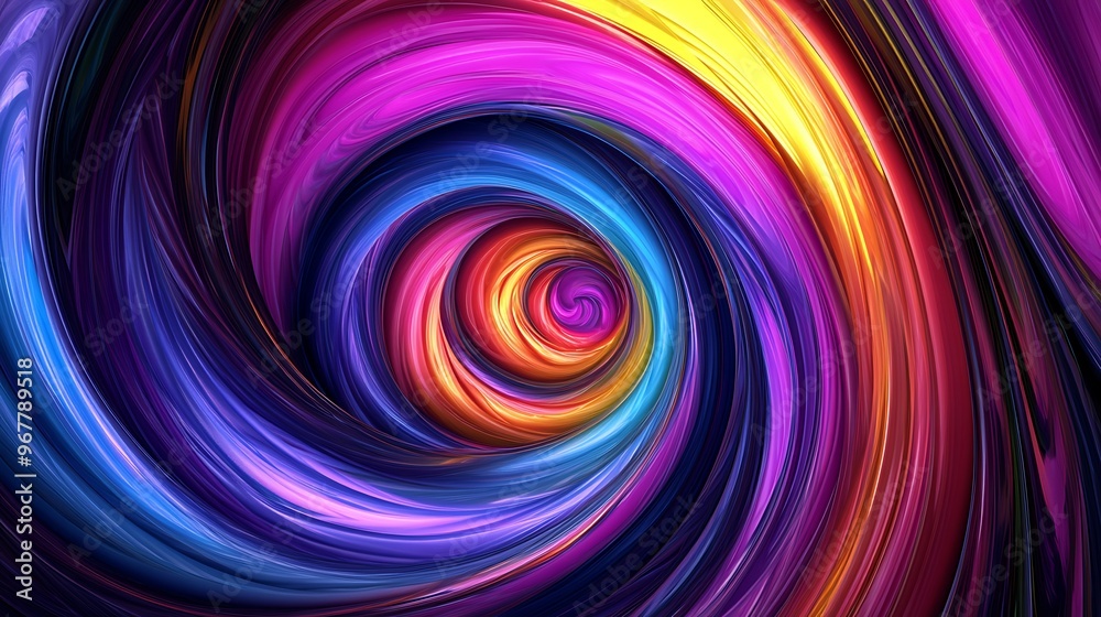 Obraz premium Abstract Swirling Rainbow