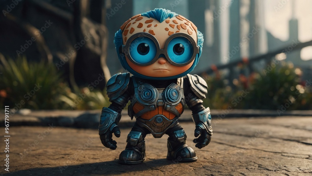 D cartoon character for stickers and comics D cartoon character for stickers and comics