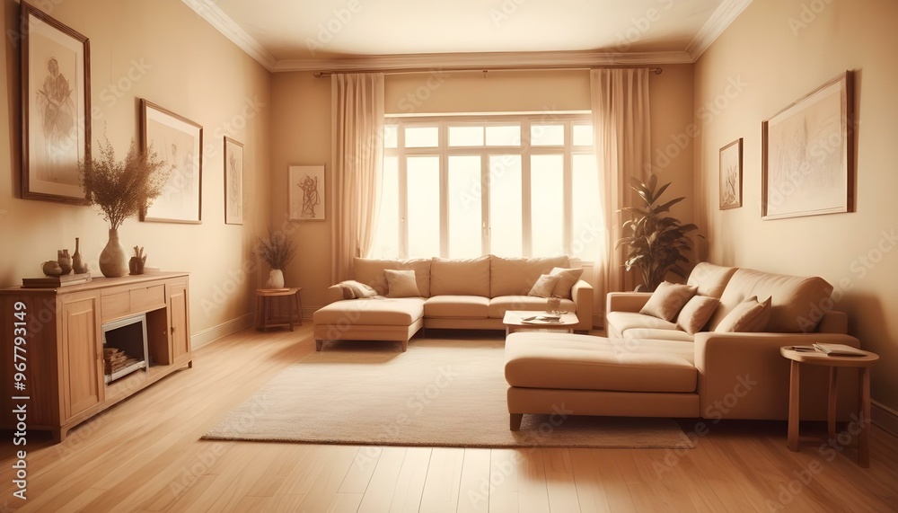 Photo interior modern design room 3d illustration;