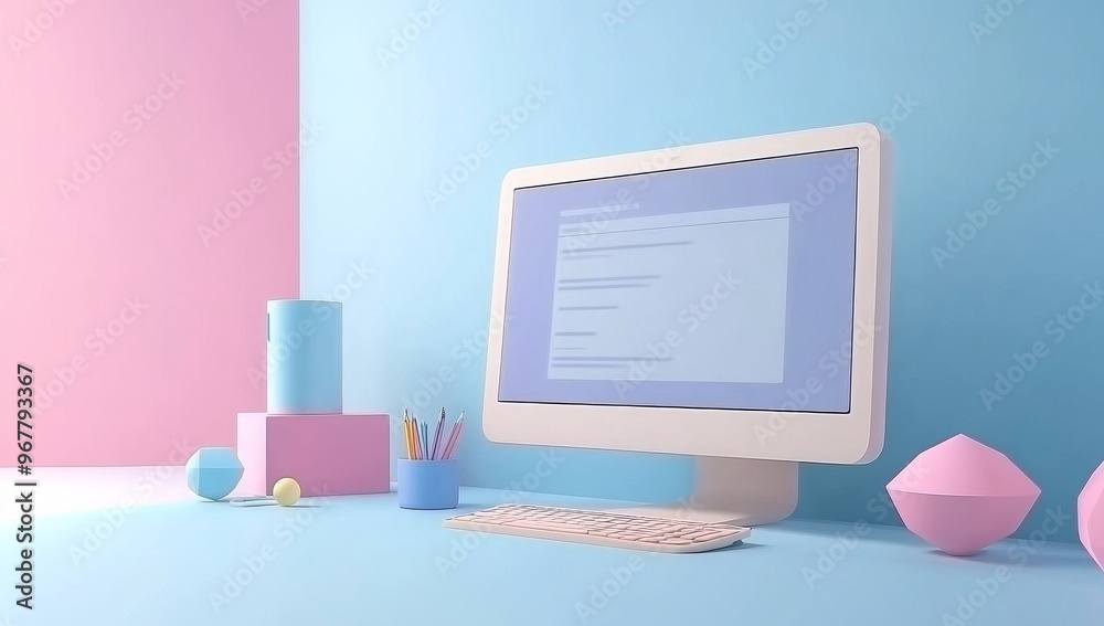 Computer screen with web design software featuring 1920s style scene Computer screen with web design software featuring 1920s style scene