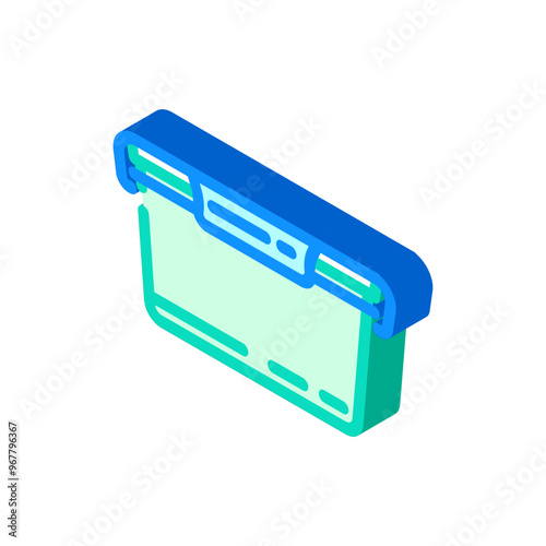 container plastic package isometric icon vector. container plastic package sign. isolated symbol illustration