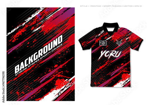 sublimation jersey abstract grunge striking motorsport stripes modern background sporty basketball soccer, paintball motorcross extreme pattern brush splash vector racing automotive design