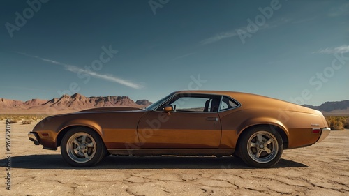 old car in the desert