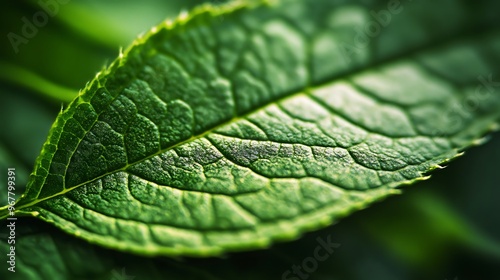 Closeup of a Green Leaf