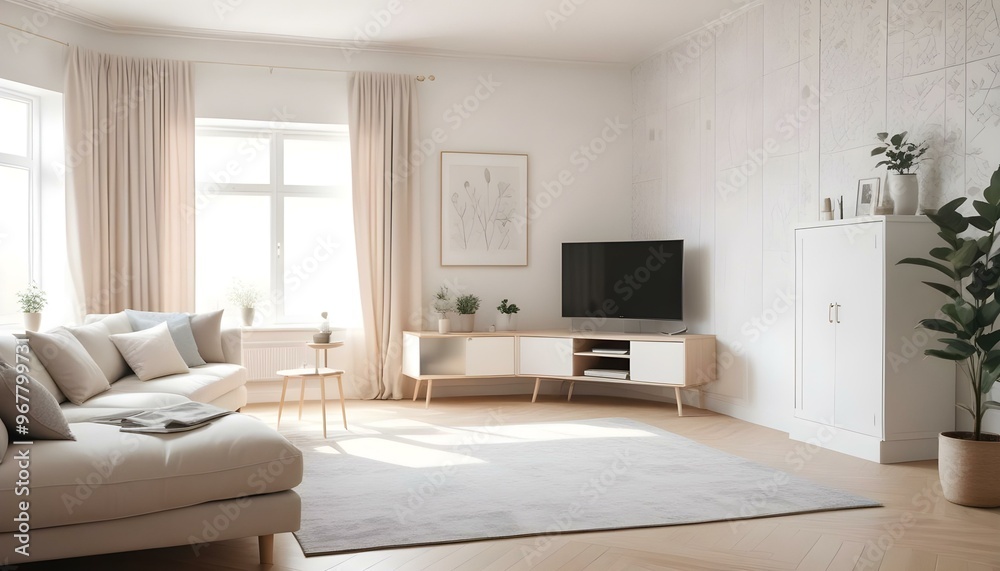 Photo interior modern design room 3d illustration;