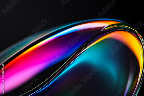 Abstract rainbow background design, 3d rendering