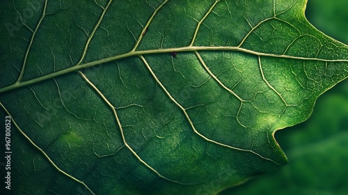 Closeup of a Green Leaf