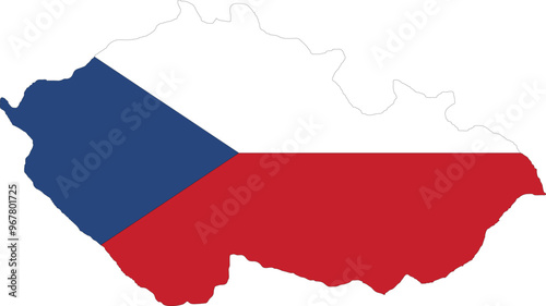 Czech Republics Flag in Map, Czech Republics Map with Flag, Map of Czech Republics, Map with Flag, Nation Flag Czech Republics