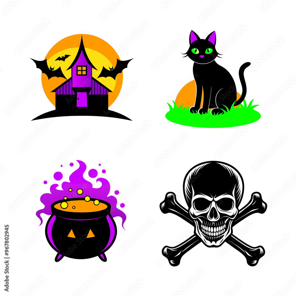 halloween icons set halloween icons set