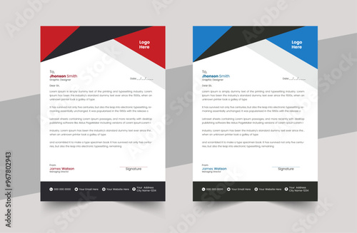 Professional business letterhead template,generating a professional impression,simple letterhead.