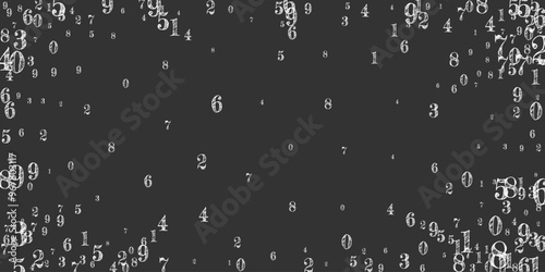 Concept of school background. White chalk numbers