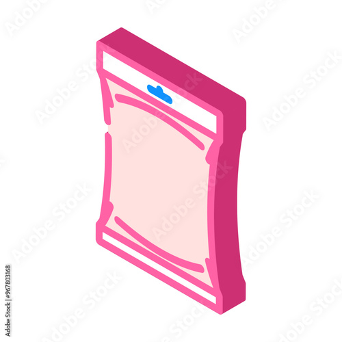 pouch plastic package isometric icon vector. pouch plastic package sign. isolated symbol illustration