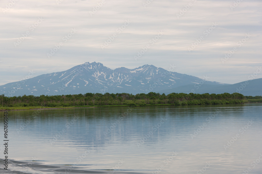 Russia Kamchatka landscape on a summer cloudy day Russia Kamchatka landscape on a summer cloudy day