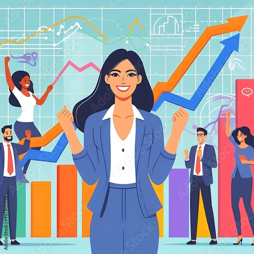 Graph that are showing business data HD Wallpapers